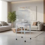 כלוב לתוכי האכלת יד עם עגלה