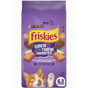 פריסקיז אוכל לחתול מעדני החתול- 7.2 ק"ג - Friskies Surfin Turfin Favorites