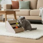 מתקן גירוד לחתול עם משחק כדורים